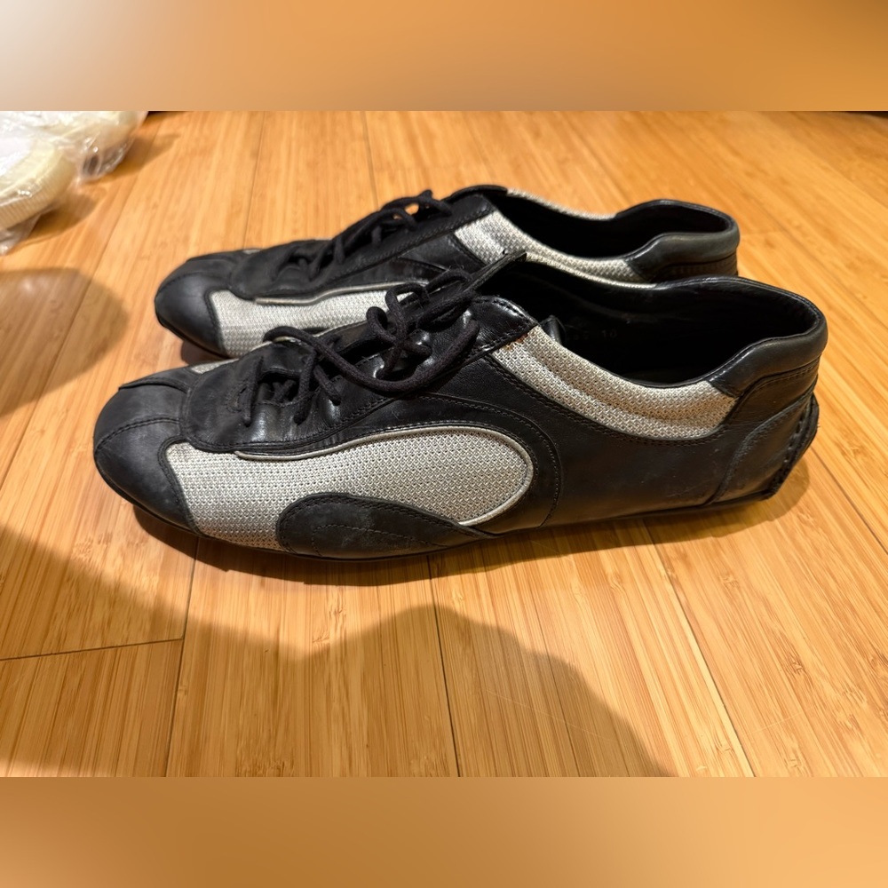 Prada Men's Black and Gray Sneakers